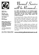 Normal Service will be Resumed PDF Flyer
